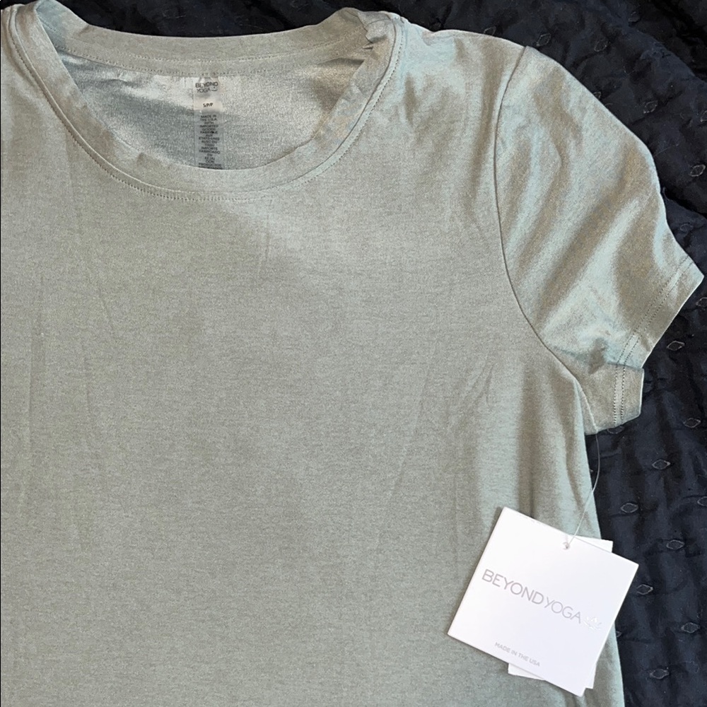Beyond Yoga Olive Colored Short Sleeve Tee